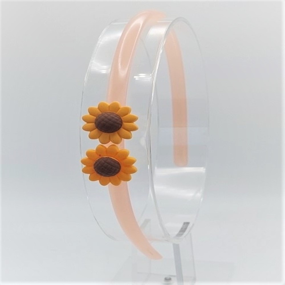 Diadema Acrilica con Diseño Floral Girasol