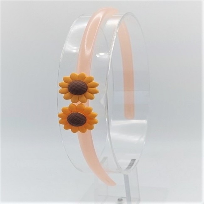 Diadema Acrilica con Diseño Floral Girasol