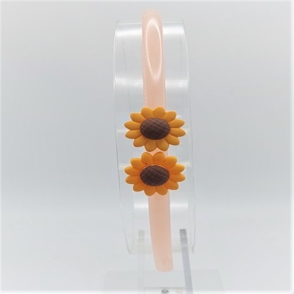 Diadema Acrilica con Diseño Floral Girasol