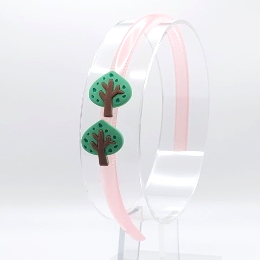 Diadema Acrilica con Diseño Floral Arbol