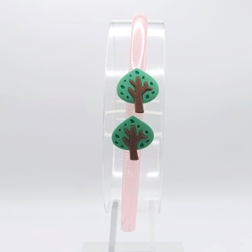 Diadema Acrilica con Diseño Floral Arbol