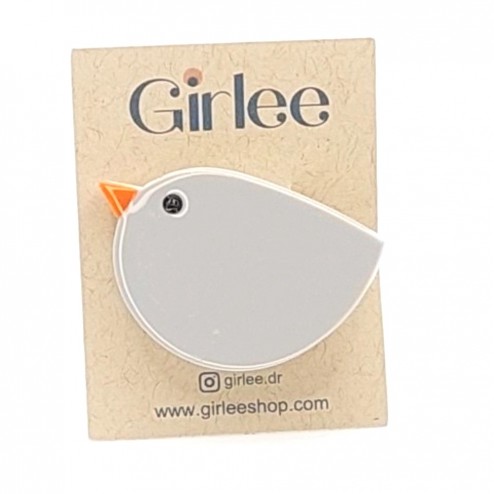 Pinza Acrilica de Ave Gris