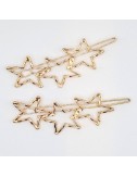 Set de 2 Pinzas Estrellas Doradas