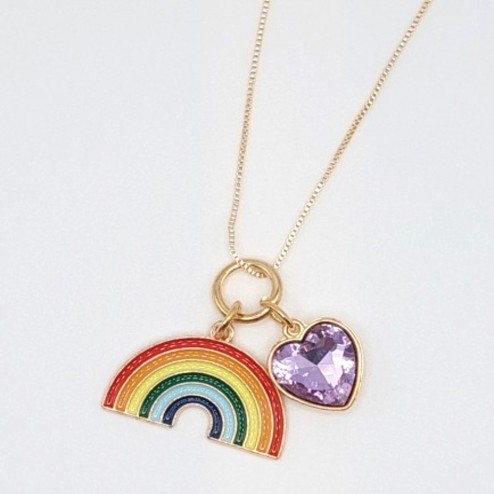 Collar Multiples Dijes Arcoiris