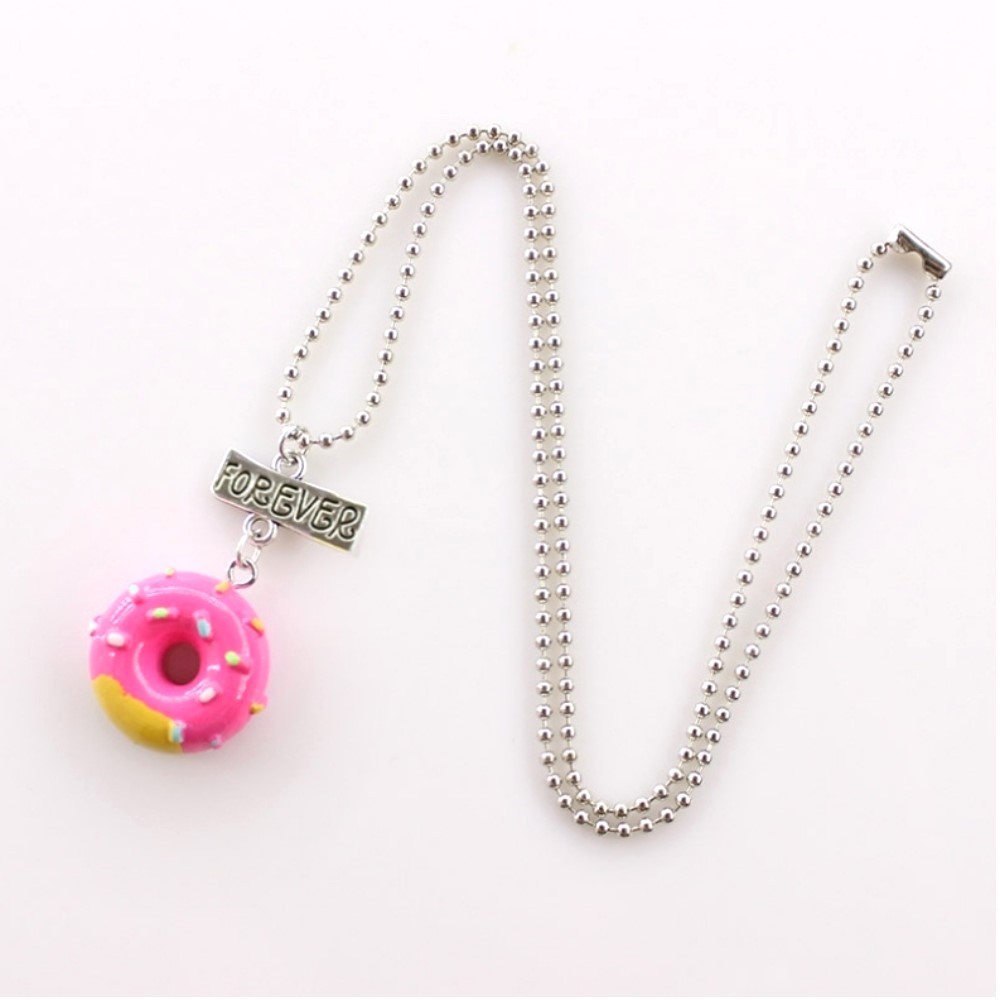 Set de 3 collares para BFF's con diseño de donuts